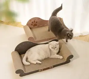 Dính Lớn Tương Tác Mèo Scratcher Sofa Bảng Bên Với Catnip Sóng Giấy Giường Và Mèo Đồ Chơi Cho Tường Góc