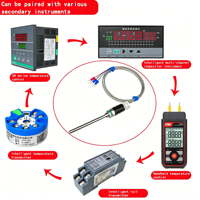 Sonde de température thermistance Pt100 en platine, étanche IP68, sonde OEM en acier inoxydable, type K, tige de 18 mm, calibrateurs Pt100 RTD