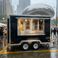 Remorque alimentaire mobile extensible de 4m, finition inox, pour cuisine, snacks, hot-dogs, hamburgers, pizzas, churros, grillades, prête à rouler