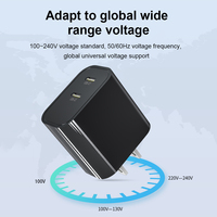Adaptateur PD double Type-C 20W HNT en gros, chargeur rapide Type-C US/EU pour téléphone et ordinateur portable