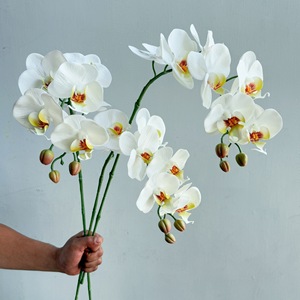 ดอกไม้ประดิษฐ์ขายส่ง 83 ซม. ทำด้วยมือจากยางลาเท็กซ์ กล้วยไม้ฟาแลนนอปซิส สำหรับตกแต่งบ้าน ปีใหม่ - Product Image 3