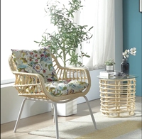 Ensemble table et chaises de balcon, fauteuil d'extérieur style rotin avec dossier