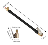 Adaptateur de valve de pompe à air pour gonflage de pneus de vélo, moto et voiture, avec tuyau allongé et embout pour valve filetée