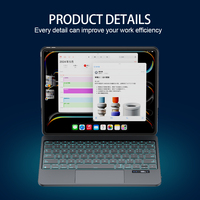 Clavier Magique Rétroéclairé avec Pavé Tactile pour Huawei MatePad Pro 13.2" 2025/2023, Prise en Charge de la Personnalisation - Vente Flash