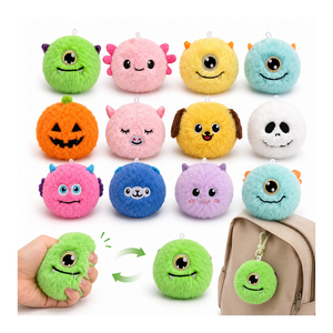 Lot de 12 sphères rebondissantes moelleuses pour le bureau, jouets anti-stress en forme de créatures mignonnes, compagnons de bureau, collection de cadeaux pour événements - Product Image 1