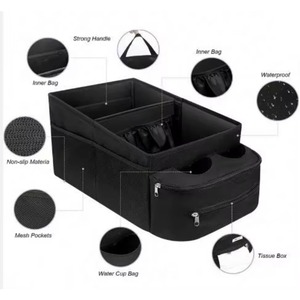 Free Sample <b>Car</b> <b>Organiser</b> Back <b>Seat</b> Organizer Storage Bag with Partitions and Cup holders <b>Seat</b> back Organizer - Product Image 2