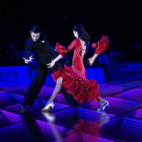 Plancher de danse numérique portable fabriqué en Chine avec télécommande, plancher de danse vidéo en verre trempé, éclairage de scène