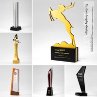 Trophée et médaille créatifs en métal haut de gamme, modèle 3D personnalisé pour les événements de grande envergure et la décoration d'entreprise, fabriqué en Chine