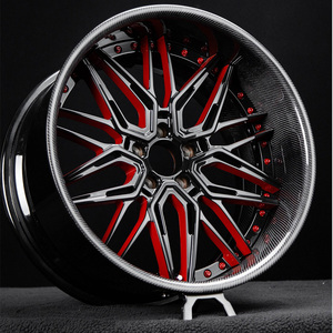 Jantes forgées en fibre de carbone de qualité supérieure, deux pièces, 17-26 pouces, 5x112 5x120 5x130 pour <span class=keywords><strong>Audi</strong></span> <span class=keywords><strong>R8</strong></span> <span class=keywords><strong>Lamborghini</strong></span> <span class=keywords><strong>Huracan</strong></span> Ferrari 488 - Product Image 2