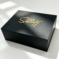 Boîte magnétique rigide en carton gris recyclable avec logo en feuille d'or personnalisé, emballage de luxe en forme de livre, boîte cadeau magnétique avec couvercle magnétique