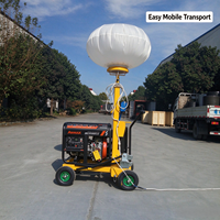 Tour d'éclairage mobile portable 2000W à halogénures métalliques sur chariot pour l'ingénierie de construction, l'éclairage nocturne et routier