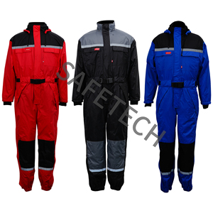 Combinaison uniforme de travail Vêtements de construction Vêtements de travail rouges <span class=keywords><strong>Salopette</strong></span> haute visibilité - Product Image 1