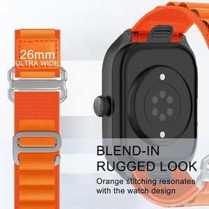 สายนาฬิกาไนลอน ALPINE LOOP ใช้ได้กับ <span class=keywords><strong>Apple</strong></span> iWatch ULTRA 2 ultra Series 10แบบปรับได้โลหะ C สำหรับผู้ชายผู้หญิง - Product Image 3