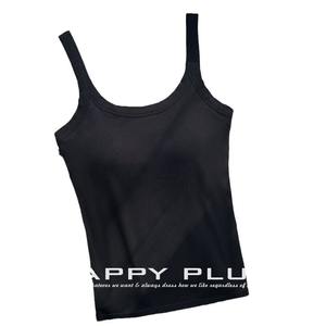 Débardeur élastique Happy Plus pour femmes grandes tailles, couleur unie, tricoté en fibre de viscose, confortable, coupe ajustée - Product Image 3