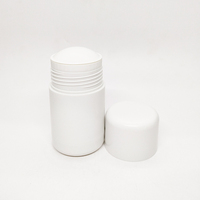Tube de déodorant en plastique ODM pour homme, rechargeable par le bas, cylindre vide, emballage en plastique, 50g, blanc