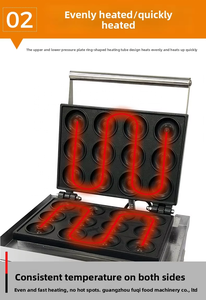 Nueva Máquina Eléctrica Comercial para Donuts con Revestimiento Antiadherente y Calentamiento de Doble Cara para Uso en Panaderías, Alta Eficiencia, para Donuts a Base de Harina - Product Image 5