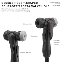 Pompe à pied haute pression RIDERACE 160 PSI pour vélo, en nylon, avec valve Schrader/Presta pour vélos électriques, motos et ballons