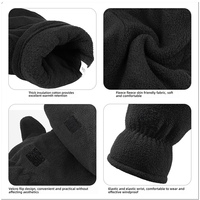 Mitaines thermiques épaisses en polaire personnalisées avec broderie, accessoires pour la randonnée, les activités hivernales et les loisirs en saison froide