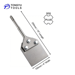 Dụng cụ cạo sàn SDS Plus, 4 x 10 inch, dụng cụ loại bỏ gạch cho máy khoan búa, đục bê tông mỏng dùng cho phá dỡ bê tông - Product Image 1