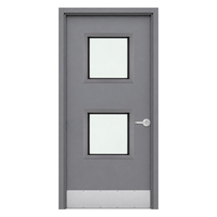 Porte coupe-feu en tôle d'acier galvanisé 30 minutes pour garages de stationnement, portes de sortie et couloirs avec panneau de vision