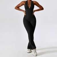 Service personnalisé Gym Fitness Ensembles Sans manches Dos nu Sling Brassière Body Workout Yogasuits Fitness Jumpsuit pour les femmes