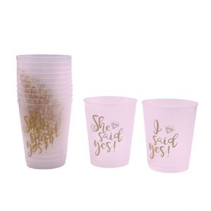Gobelets incassables personnalisés en plastique rigide pour les invités de mariage, idéaux pour les souvenirs de fête de fiançailles - Product Image 2