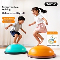 Ballon d'équilibre anti-explosion de 58 cm pour enfants et entraînement de yoga et Pilates à domicile – Ensemble de 7 pièces
