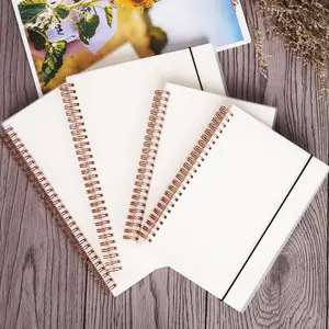 Goud Spiraal Dik Papier Dot/Regeerde/Grafiek/Blank Tijdschriften Transparante Pp Hardcover Notebooks