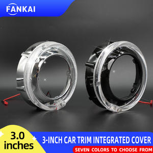 Fankai Cross-Border 3-Inch GTI Integrated Angel Eye LED Lens Decorative Cover Q5 Hai5 Universal Modified Headlight Accessory - Product Image 4