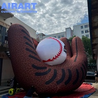 Gants de baseball gonflables de grande taille pour la décoration d'activités sportives, impression de logo, en vente