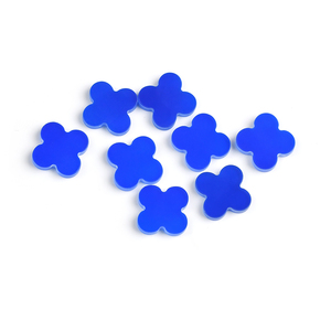 Zircone bleue en forme de biplane à quatre feuilles naturelle, agate bleue, peut être utilisée pour la fabrication de bijoux, zircone bleue en forme de biplane de haute qualité, personnalisable - Product Image 2