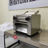 Automatische Teigpresse mit einstellbarer Dicke, elektrische Nudelpresse aus Edelstahl, kommerzielle Brot- und Pizzateigmaschine