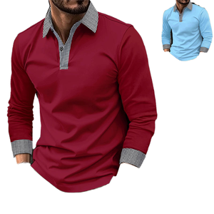 Camisa de Manga Larga para Hombre, Estilo Europeo Americano, Primavera-Otoño 2026, Nueva en AliExpress, Casual, Tejido de Lana Peinada, Poliéster/Algodón - Product Image 1