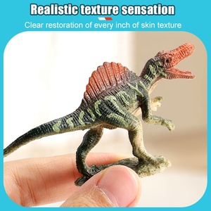 Mini figurines de dinosaures en plastique massif 3D PVC 6 pièces Ensemble de jeu Jouet du monde animal - Product Image 2