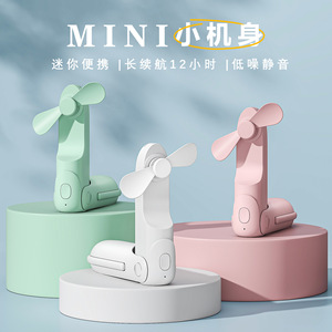 Mini ventilador portátil plegable con forma de bala, ventilador de escritorio silencioso recargable por USB, 12 horas de duración de la batería - Product Image 2