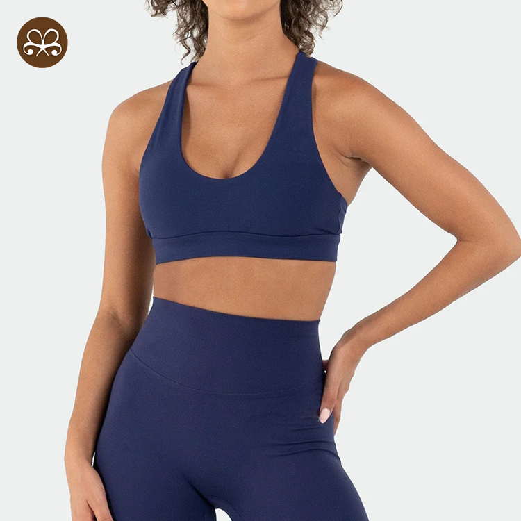 New Arrival Custom Strappy Back Yoga Bra Fitness Women's Sports Top Lightweight Quick Dry Yoga Bra