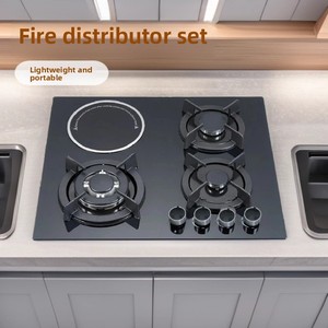 Estufa Empotrable de 4 Quemadores (1 Eléctrico y 3 de <span class=keywords><strong>Gas</strong></span>) de 24 Pulgadas, Multifuncional, Ahorro de Energía - Product Image 6