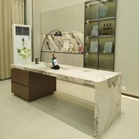 Table d'îlot extensible de luxe haut de gamme panneau de bois intégré armoires de bar de salon pour cuisine stockage domestique