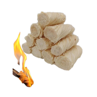 RY5200 Allume-feu portable en bois de peuplier naturel et cire, coupe-vent et étanche, pour camping, cuisson, barbecue et cuisine extérieure