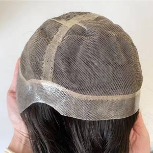 <span class=keywords><strong>Peluca</strong></span> de Cabello Remy Brasileño con Base de Encaje Completo, Cabello de Alta Calidad al por Mayor, Largo, 130% de Densidad, para Pacientes con Alopecia - Product Image 2