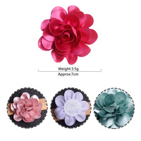 Vente chaude Satin Artificielle Nouveau Design Tissu Robe De Mariée Diy Fleurs Mariée Cheveux Voile Vêtements Tête Porter Décoration Fleur