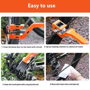 Nettoyeur de chaîne de vélo portable à double tête, brosse à chaîne de moto multifonctionnelle en ABS - Product Image 5