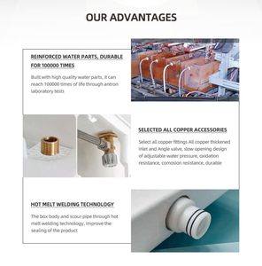 Nút kép HDPE giấu bể nhà vệ sinh bể gần với thiết kế Đức và chất lượng Đức cho phòng tắm sử dụng - Product Image 6