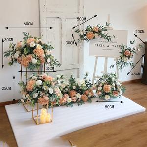 Venta al por mayor de tallo largo Mini arco de flores de aliento de bebé blanco para boda Venta al por mayor Centros de mesa de boda - Product Image 6