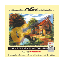 Senar Gitar Klasik Nylon OEM Alice High End AC106-N - Tahan Lama, Ringan Normal, Grosir Produsen