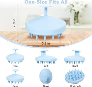 Cepillo de Silicona de Lujo para el Cuidado del Cuero Cabelludo, Masajeador Manual con Láser para el Cabello, Cepillo para Champú para Cabello Seco - Product Image 2