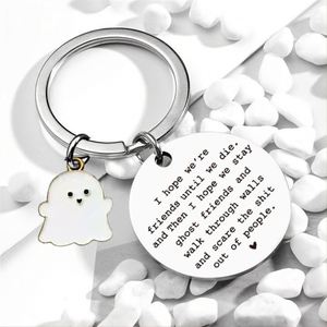 พวงกุญแจเพื่อนที่ดีที่สุดแหวนของขวัญมิตรภาพทางไกลพวงกุญแจโลหะผีฉันหวังว่าเราจะเป็นเพื่อนกันจนกว่าเราจะตายพวงกุญแจ - Product Image 6