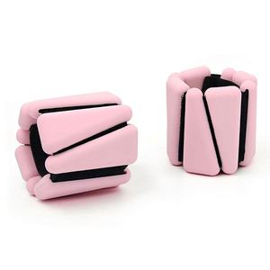 Poids de cheville triangulaires en fer et silicone, réglables, réutilisables, écologiques, unisexes, 2 lb, avec logo personnalisé LA, pour yoga et fitness - Product Image 6