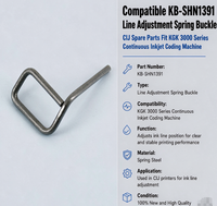 Boucle à ressort de réglage de ligne compatible KB-SHN1391 |   Pièces détachées CIJ compatibles avec la machine de codage à jet d'encre continu série KGK 3000