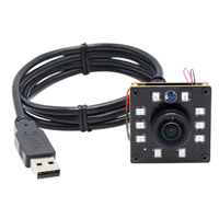 Caméra Web Grand Angle 1080P Vision Nocturne Infrarouge Objectif Fisheye 180 Degrés Mini CMOS OV2710 30fps/60fps/100fps Module de Caméra Industriel